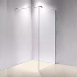 1100 x 2100mm Frameless 10mm Safety Glass Shower Screen - Top-Down View
