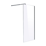 1100 x 2000mm Frameless 10mm Safety Glass Shower Screen - Top-Down View