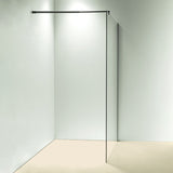 1200 x 2000mm Frameless 10mm Safety Glass Shower Screen - Top-Down View
