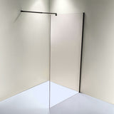 1100 x 2100mm Frameless 10mm Safety Glass Shower Screen - Top-Down View