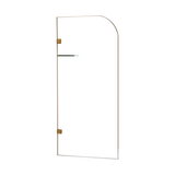 700 x 1450mm Frameless Bath Panel 10mm Glass Shower Screen By Della Francesca - Top-Down View