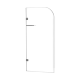 700 x 1450mm Frameless Bath Panel 10mm Glass Shower Screen By Della Francesca - Top-Down View