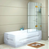 900 x 1450mm Frameless Bath Panel 10mm Glass Shower Screen By Della Francesca