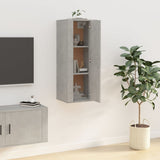 Wall Mounted TV Cabinet Concrete Grey 40x34.5x100 cm - Side View