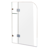 1200 x 1450mm Frameless Bath Panel 10mm Glass Shower Screen By Della Francesca