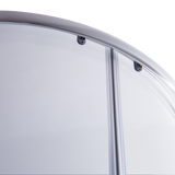 90 x 90cm Rounded Sliding 6mm Curved Shower Screen with Base in Chrome