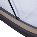100 x 100cm Rounded Sliding 6mm Curved Shower Screen with Base in Black