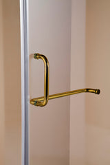 1000 x 1000mm Frameless 10mm Glass Shower Screen By Della Francesca - Top-Down View