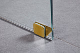 1000 x 1000mm Frameless 10mm Glass Shower Screen By Della Francesca - 45-Degree Angle