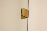 1000 x 1000mm Frameless 10mm Glass Shower Screen By Della Francesca - Close-Up Angle
