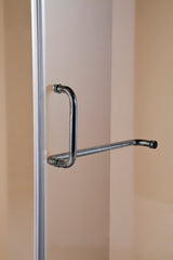 1000 x 1000mm Frameless 10mm Glass Shower Screen By Della Francesca - Top-Down View