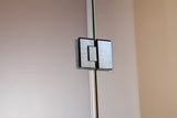 1000 x 1000mm Frameless 10mm Glass Shower Screen By Della Francesca - 45-Degree Angle
