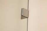 1000 x 1000mm Frameless 10mm Glass Shower Screen By Della Francesca - Low Angle