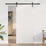 Barn Door 90 x 2,5 x 208 cm Solid Pine Wood White
