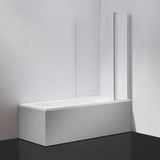 180 Degree Pivot Door 6mm Safety Glass Bath Shower Screen 1200x1400mm - Top-Down View