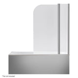 180 Degree Pivot Door 6mm Safety Glass Bath Shower Screen 1200x1400mm - Low Angle