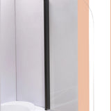 180 Degree Pivot Door 6mm Safety Glass Bath Shower Screen 800x1400mm By Della Francesca - Close-Up Angle