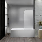 180 Degree Pivot Door 6mm Safety Glass Bath Shower Screen 900x1400mm By Della Francesca