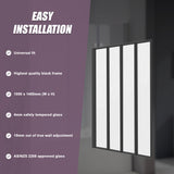 4 Fold Black Folding Bath Shower Screen Door Panel 1000 x 1400mm - Extra Image