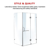 1200 x 900mm Frameless 10mm Glass Shower Screen By Della Francesca