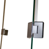 1000 x 1000mm Frameless 10mm Glass Shower Screen By Della Francesca - Rear View