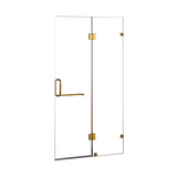 100 x 200cm Wall to Wall Frameless Shower Screen 10mm Glass By Della Francesca - Top-Down View