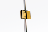 1000 x 700mm Frameless 10mm Glass Shower Screen By Della Francesca - 45-Degree Angle