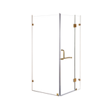 1000 x 800mm Frameless 10mm Glass Shower Screen By Della Francesca - Top-Down View
