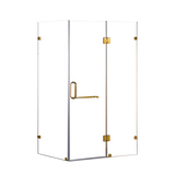 1100 x 700mm Frameless 10mm Glass Shower Screen By Della Francesca - Top-Down View