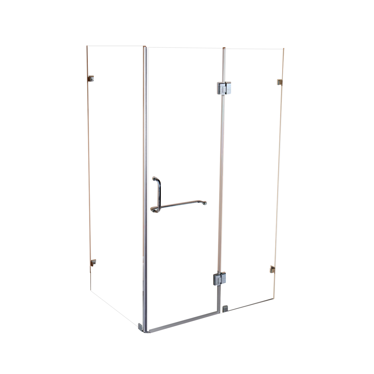 1100 x 1000mm Frameless 10mm Glass Shower Screen By Della Francesca