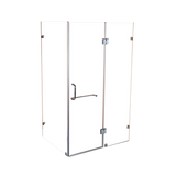 1100 x 1000mm Frameless 10mm Glass Shower Screen By Della Francesca - Top-Down View