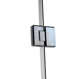 100 x 200cm Wall to Wall Frameless Shower Screen 10mm Glass By Della Francesca - 45-Degree Angle