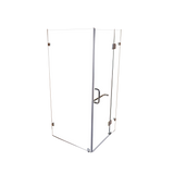 1000 x 800mm Frameless 10mm Glass Shower Screen By Della Francesca - Side View