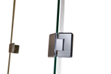1000 x 800mm Frameless 10mm Glass Shower Screen By Della Francesca - 45-Degree Angle