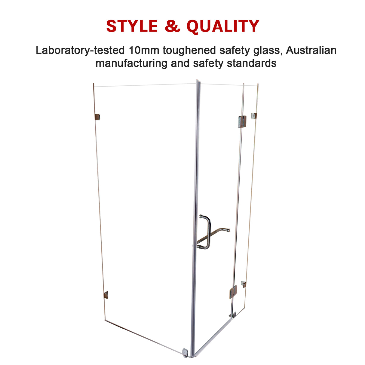 1000 x 900mm Frameless 10mm Glass Shower Screen By Della Francesca