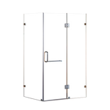 1200 x 700mm Frameless 10mm Glass Shower Screen By Della Francesca - Top-Down View