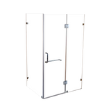 1200 x 800mm Frameless 10mm Glass Shower Screen By Della Francesca - 45-Degree Angle