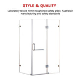 1200 x 900mm Frameless 10mm Glass Shower Screen By Della Francesca