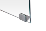 1100 x 1000mm Frameless 10mm Glass Shower Screen By Della Francesca - Side View