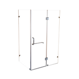 1200 x 1000mm Frameless 10mm Glass Shower Screen By Della Francesca - 45-Degree Angle