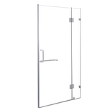 100 x 200cm Wall to Wall Frameless Shower Screen 10mm Glass By Della Francesca - Side View