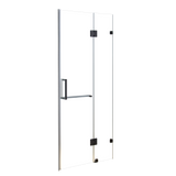100 x 200cm Wall to Wall Frameless Shower Screen 10mm Glass By Della Francesca - Side View