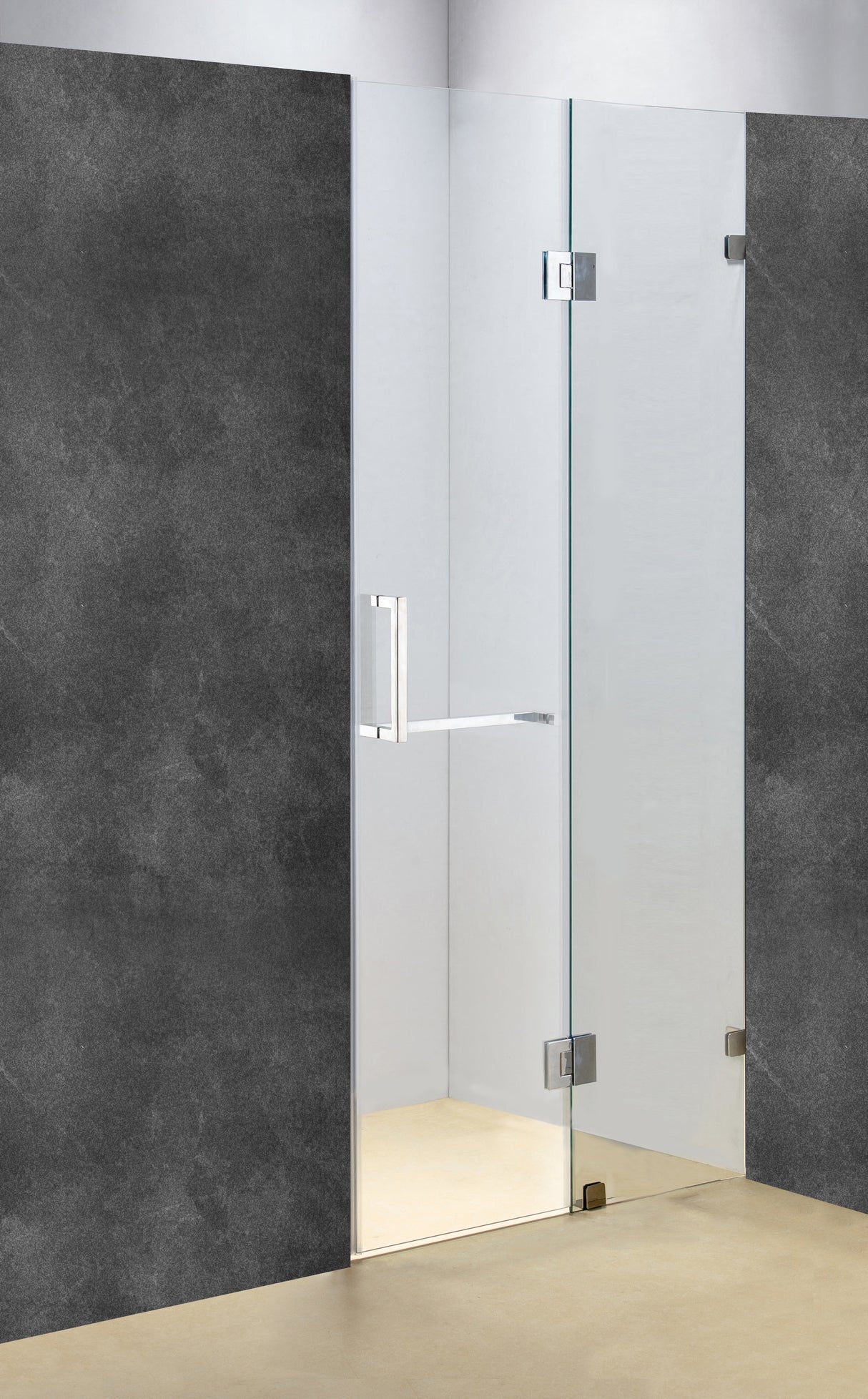 110 x 200cm Wall to Wall Frameless Shower Screen 10mm Glass By Della Francesca