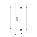 1200 x 700mm Frameless 10mm Glass Shower Screen By Della Francesca - Side View