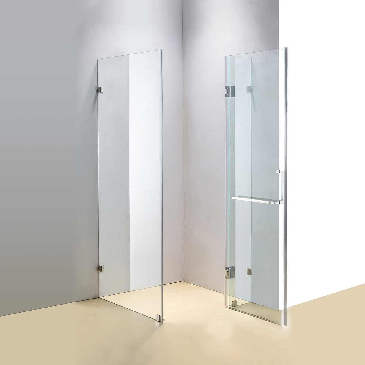 1000 x 900mm Frameless 10mm Glass Shower Screen By Della Francesca