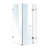 1100 x 900mm Frameless 10mm Glass Shower Screen By Della Francesca - Side View