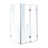 1200 x 800mm Frameless 10mm Glass Shower Screen By Della Francesca - Side View