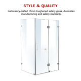 1200 x 800mm Frameless 10mm Glass Shower Screen By Della Francesca