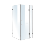 1100 x 1000mm Frameless 10mm Glass Shower Screen By Della Francesca - Side View