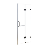 110 x 200cm Wall to Wall Frameless Shower Screen 10mm Glass By Della Francesca - Side View